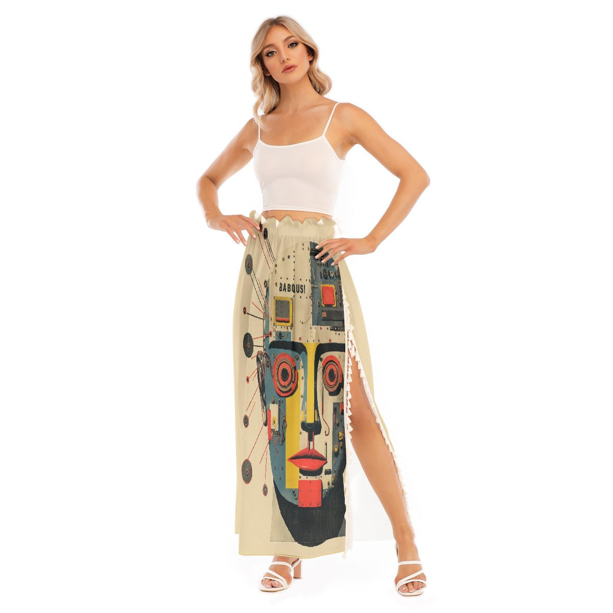All-Over Print Women's Side Split Skirt