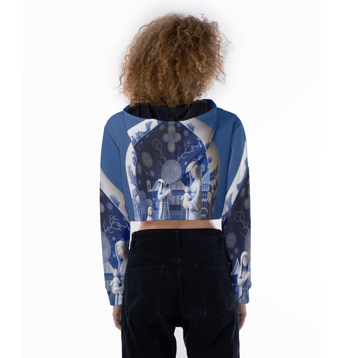 All-Over Print Women's Crop Top Hoodie