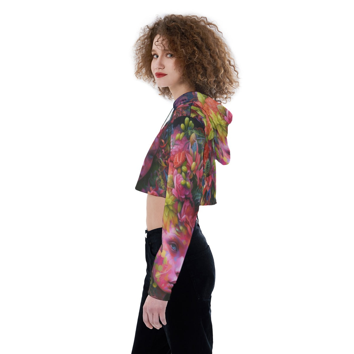 All-Over Print Women's Crop Top Hoodie