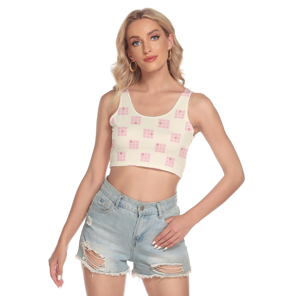 All-Over Print Women's Sport Crop Tank Top