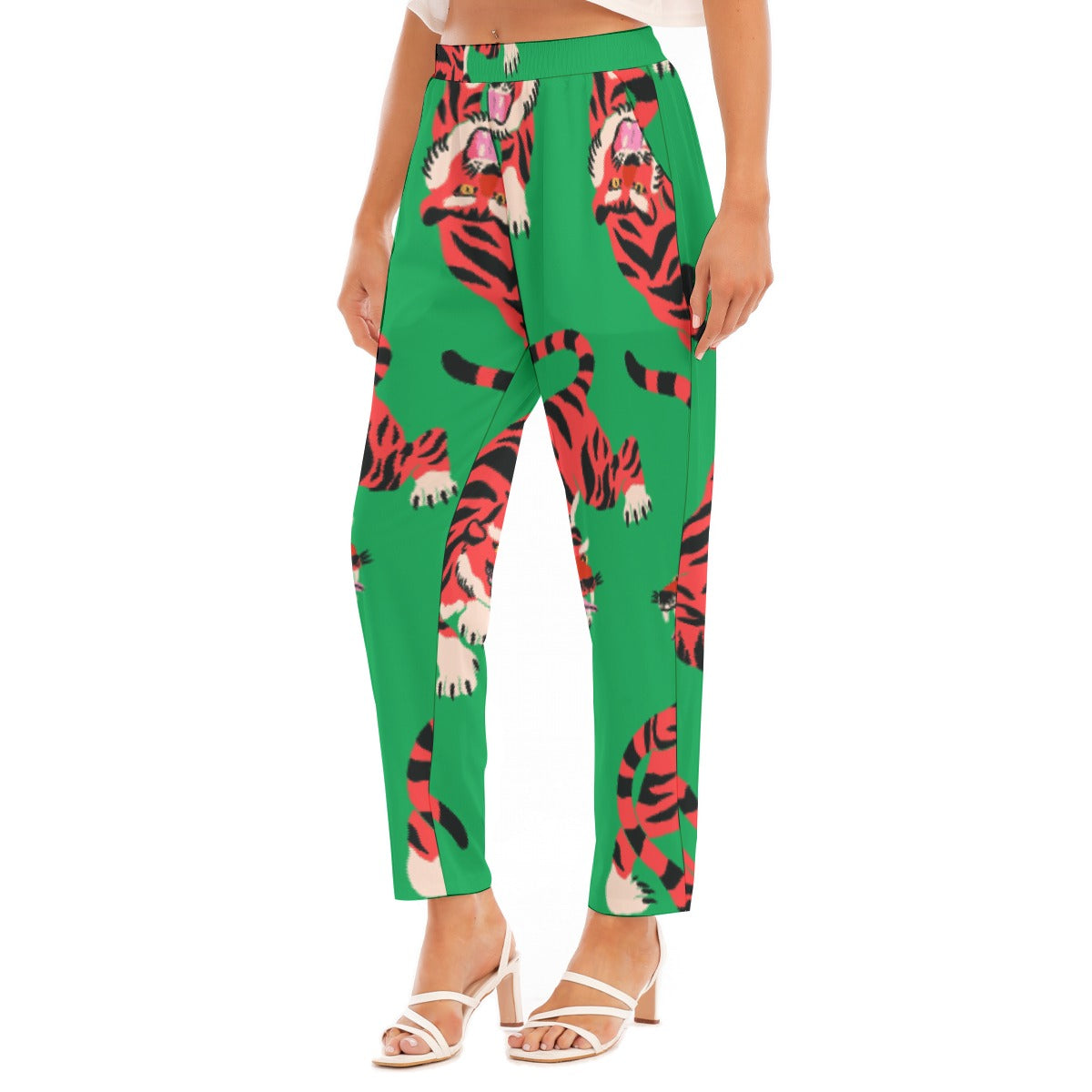 All-Over Print Women's Loose Straight-leg Pants