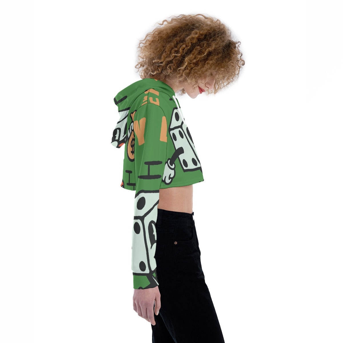 All-Over Print Women's Crop Top Hoodie