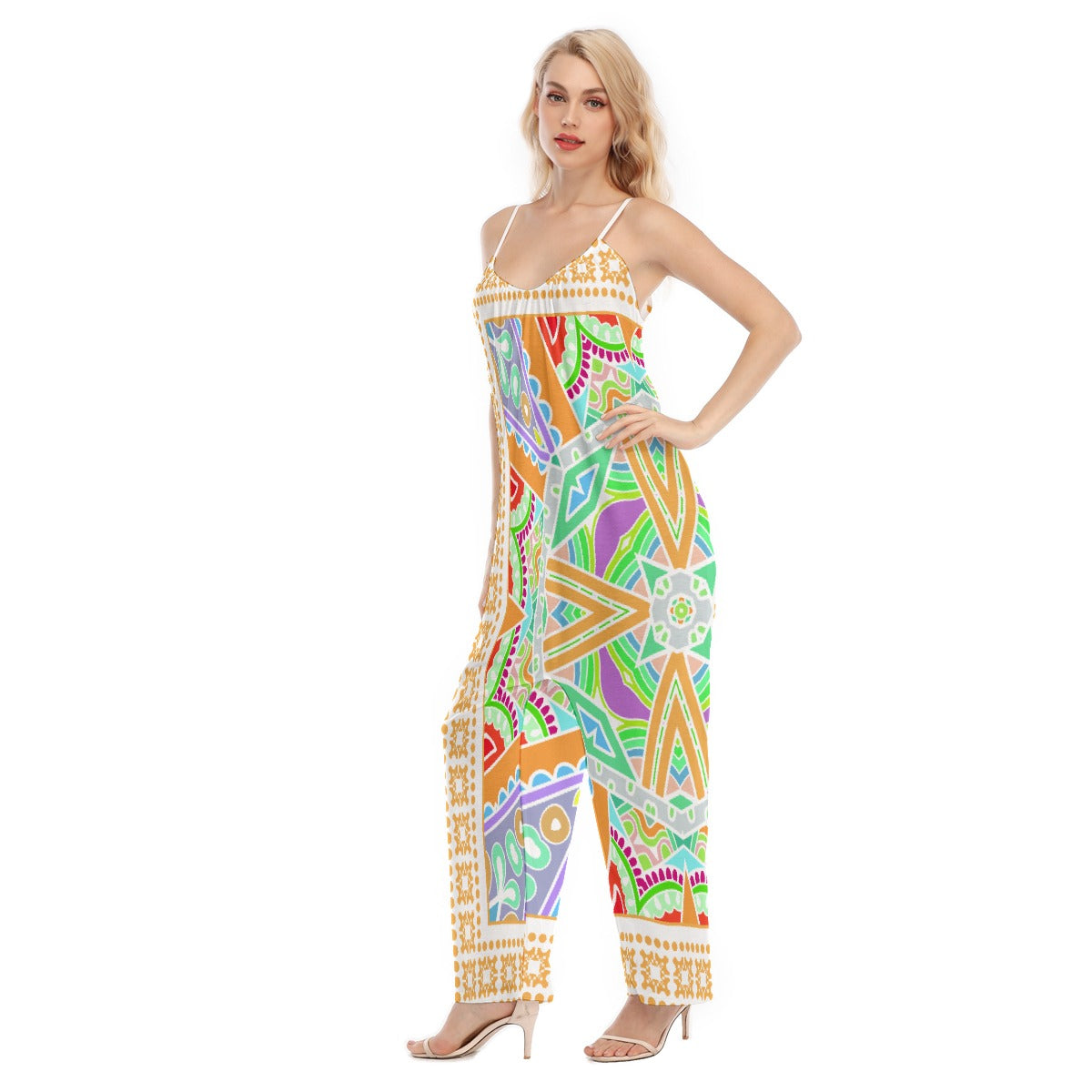 All-Over Print Women's Loose Cami Jumpsuit
