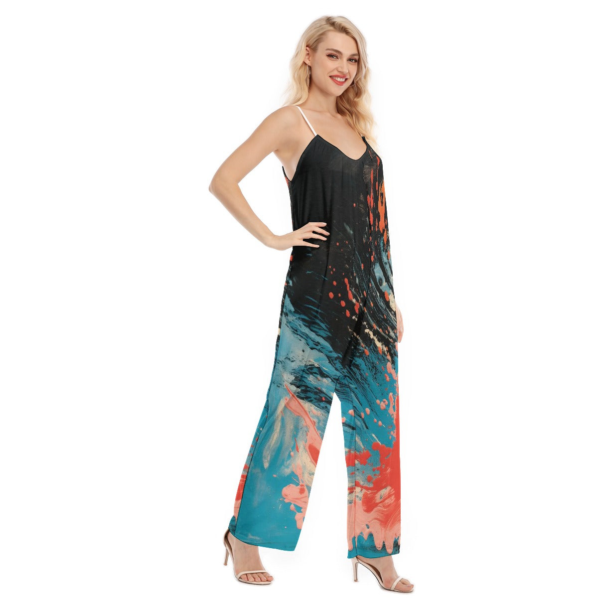 All-Over Print Women's Loose Cami Jumpsuit