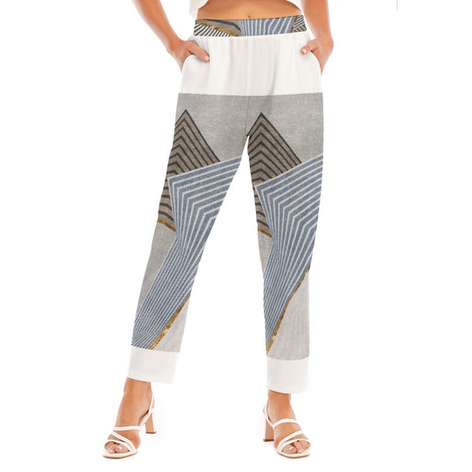 All-Over Print Women's Loose Straight-leg Pants