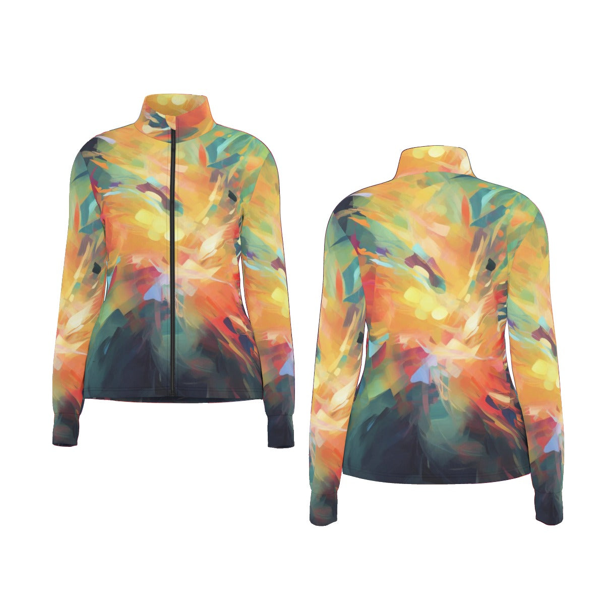 All-Over Print Women's Long Sleeve Thumbhole Jacket