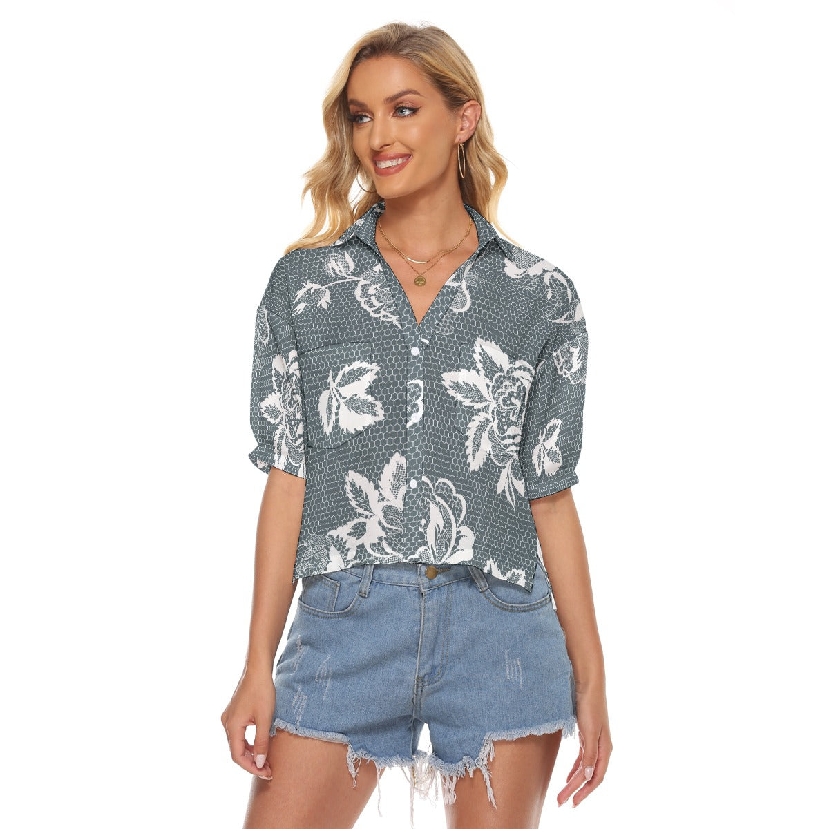 All-Over Print Women's V-neck Shirts