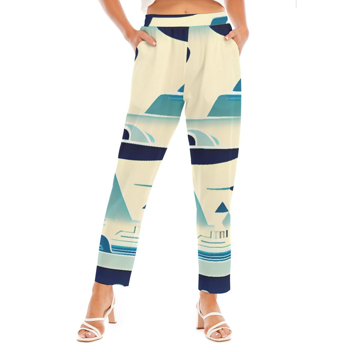 All-Over Print Women's Loose Straight-leg Pants