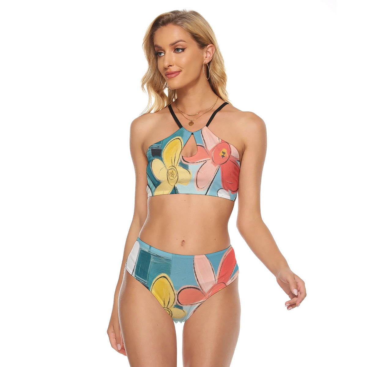 All-Over Print Women's Cami Keyhole One-piece Swimsuit