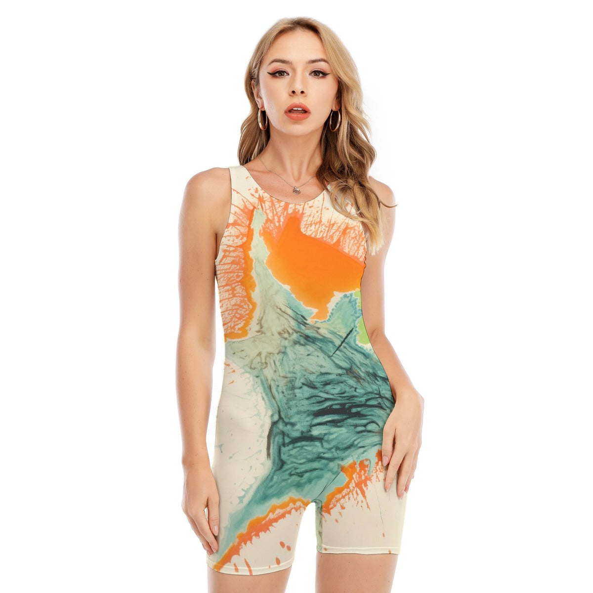 All-Over Print Women's Sleeveless One-piece Swimsuit