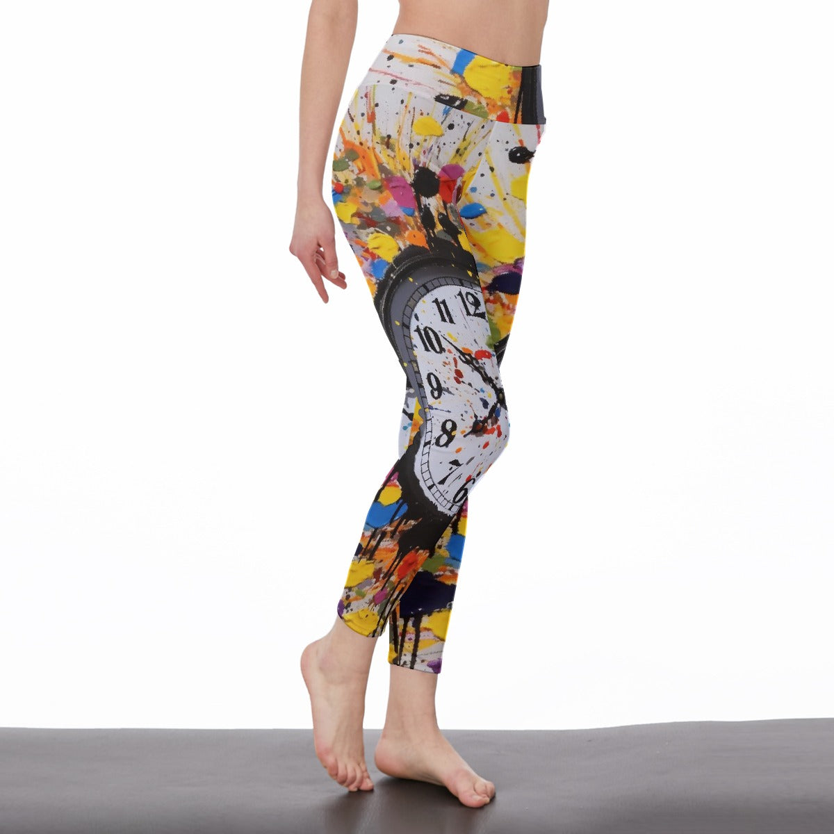 All-Over Print Women's High Waist Leggings | Side Stitch Closure