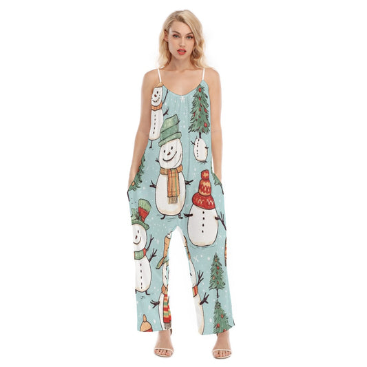 All-Over Print Women's Loose Cami Jumpsuit