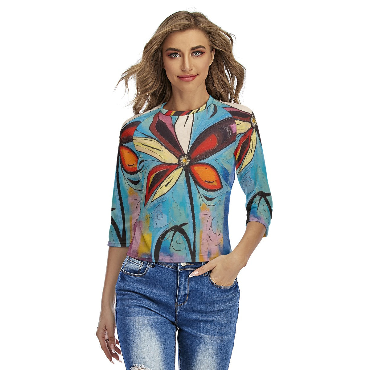 All-Over Print Women's Raglan Sleeves T-shirts