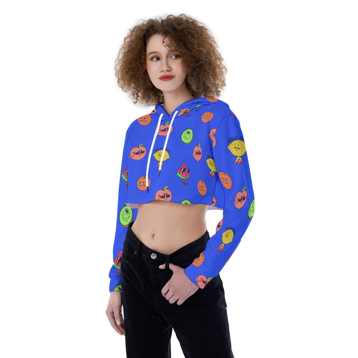 All-Over Print Women's Crop Top Hoodie