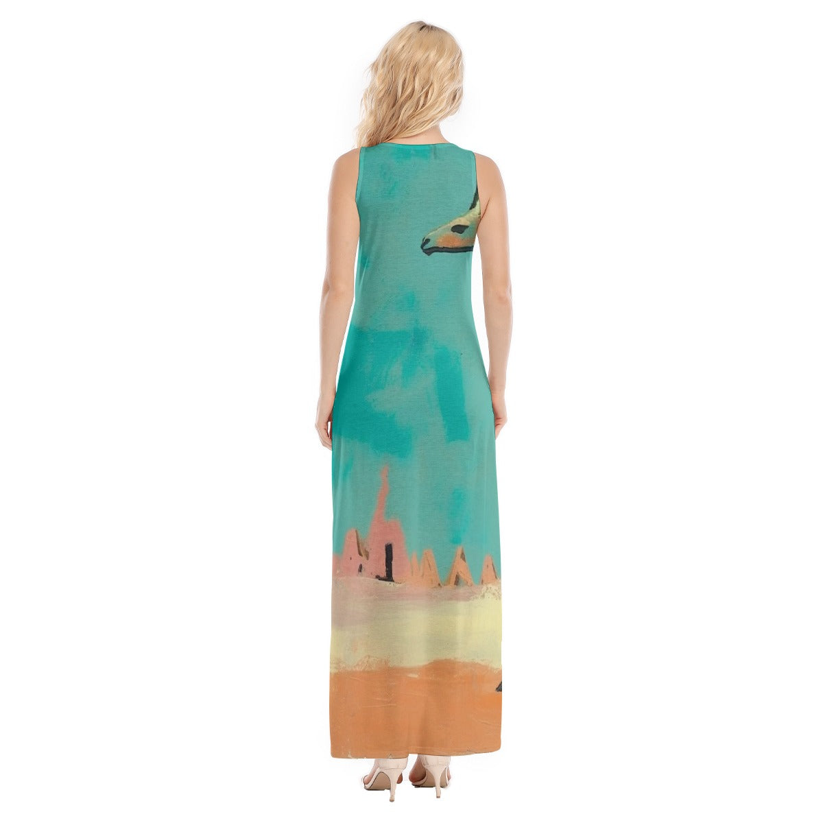 All-Over Print Women's Vest Dress | Length To Ankle