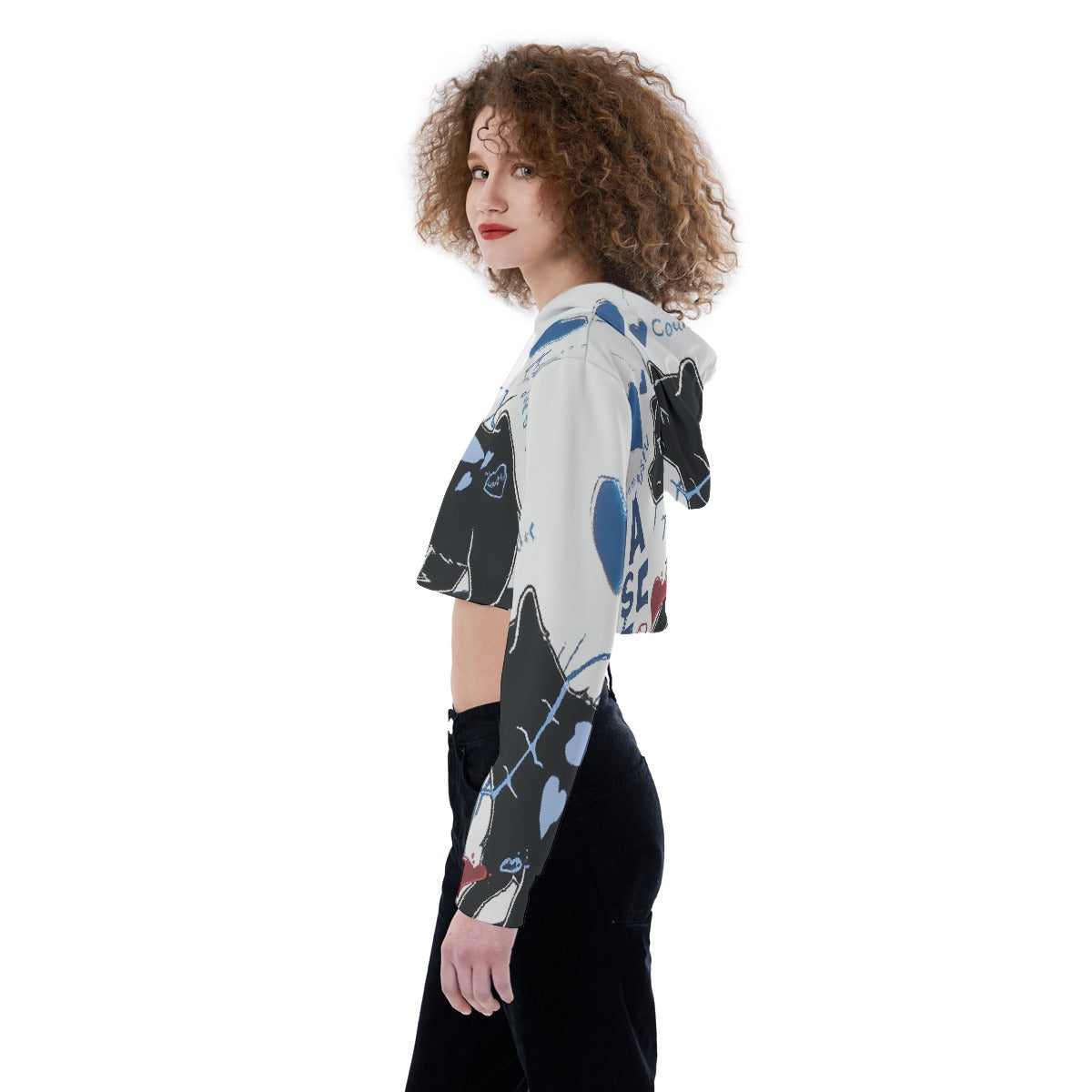 All-Over Print Women's Crop Top Hoodie
