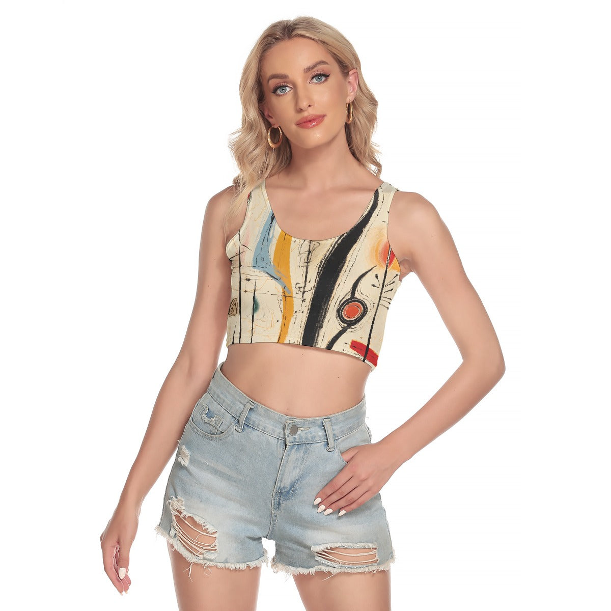 All-Over Print Women's Sport Crop Tank Top
