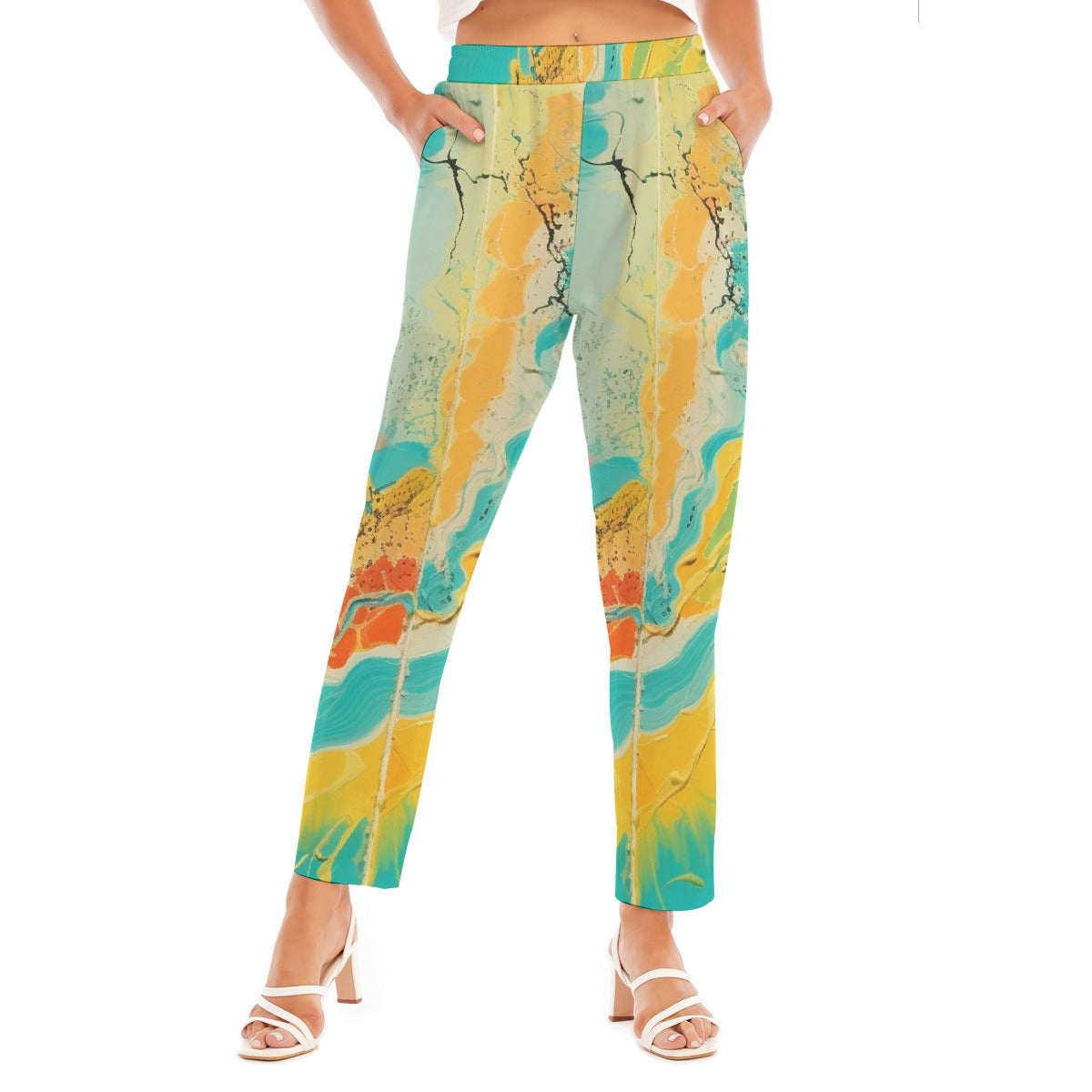 All-Over Print Women's Loose Straight-leg Pants