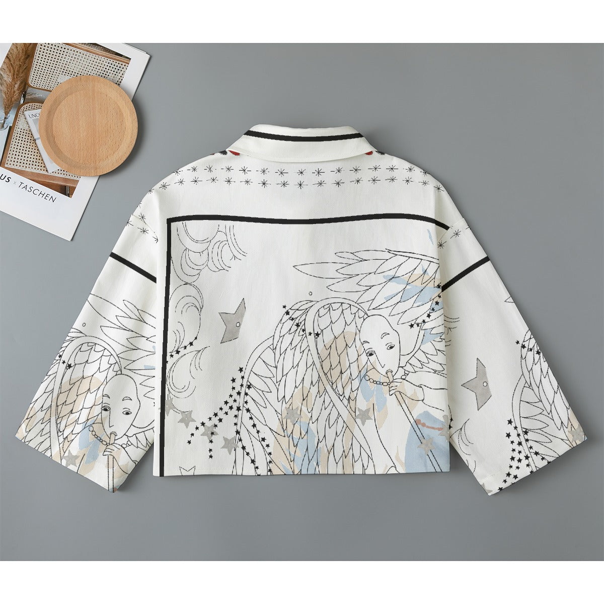 All-Over Print Women's Cropped Jacket | 245GSM Cotton
