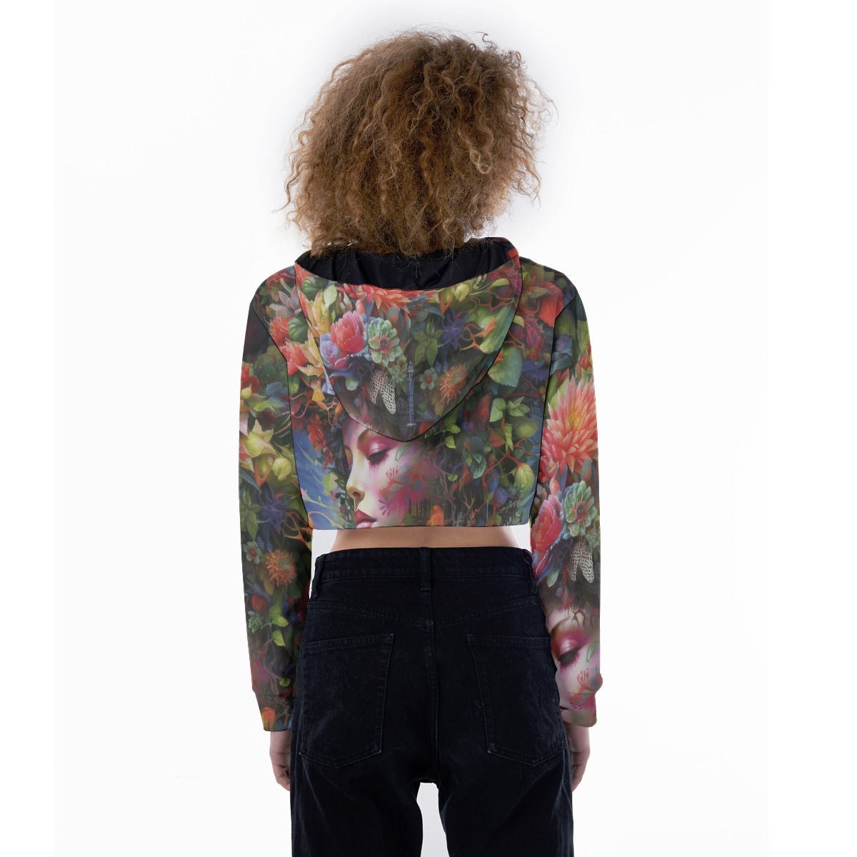 All-Over Print Women's Crop Top Hoodie