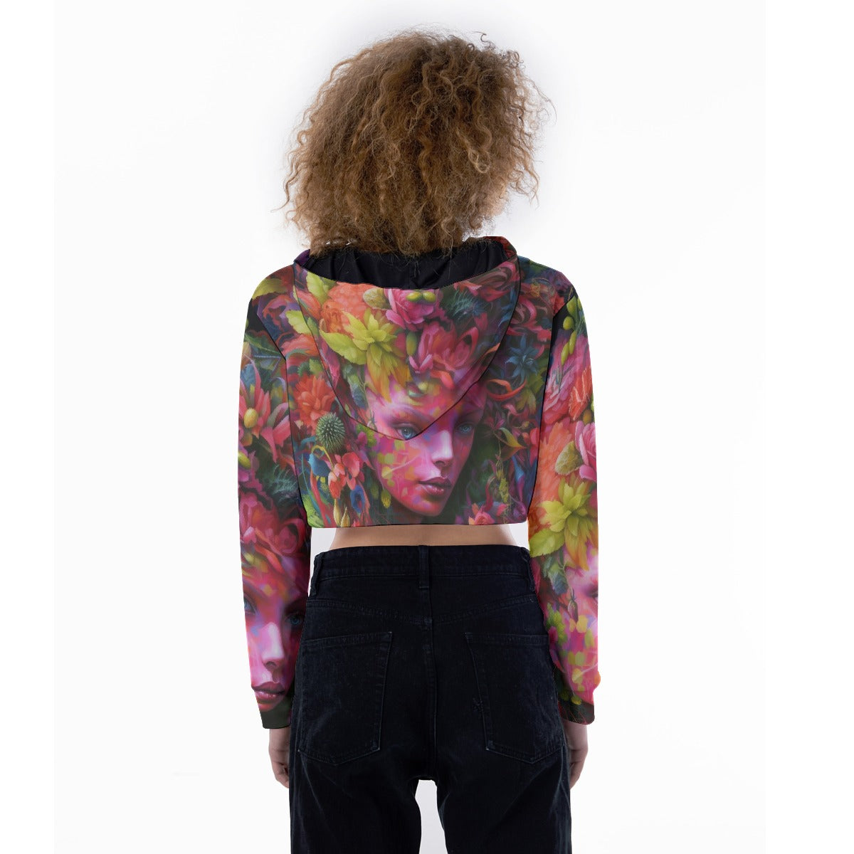 All-Over Print Women's Crop Top Hoodie