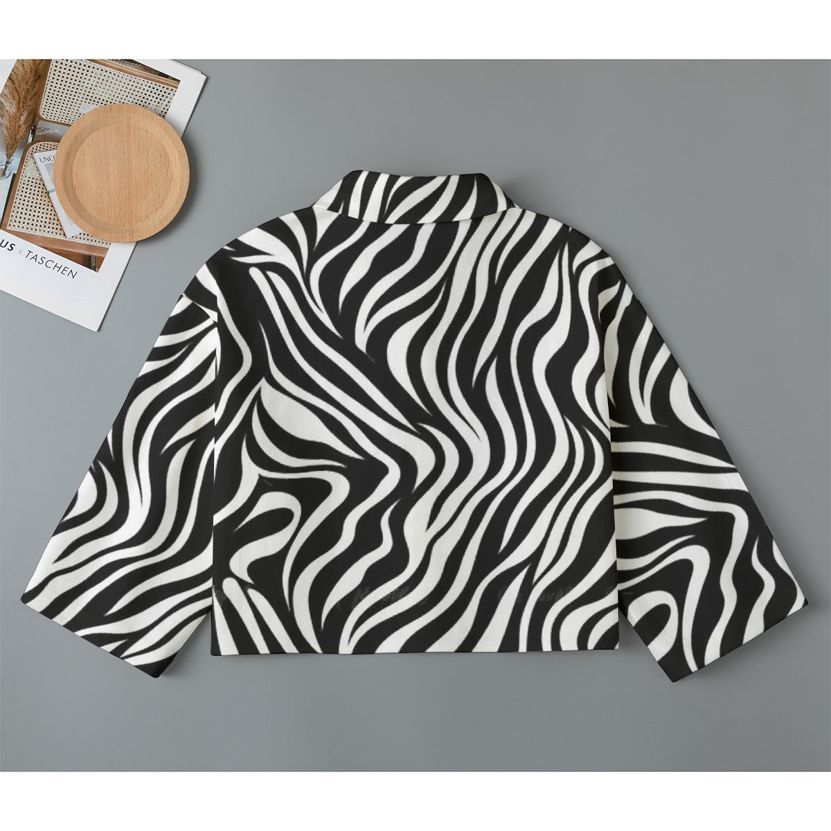 All-Over Print Women's Cropped Jacket | 245GSM Cotton