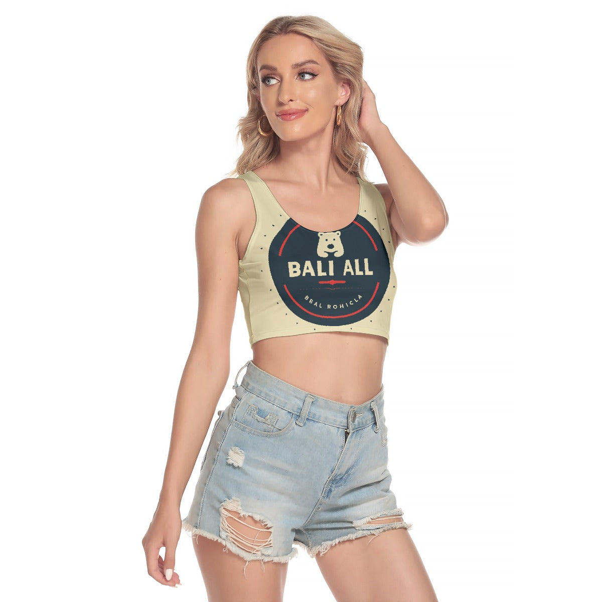 All-Over Print Women's Sport Crop Tank Top