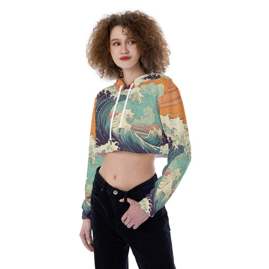 All-Over Print Women's Crop Top Hoodie