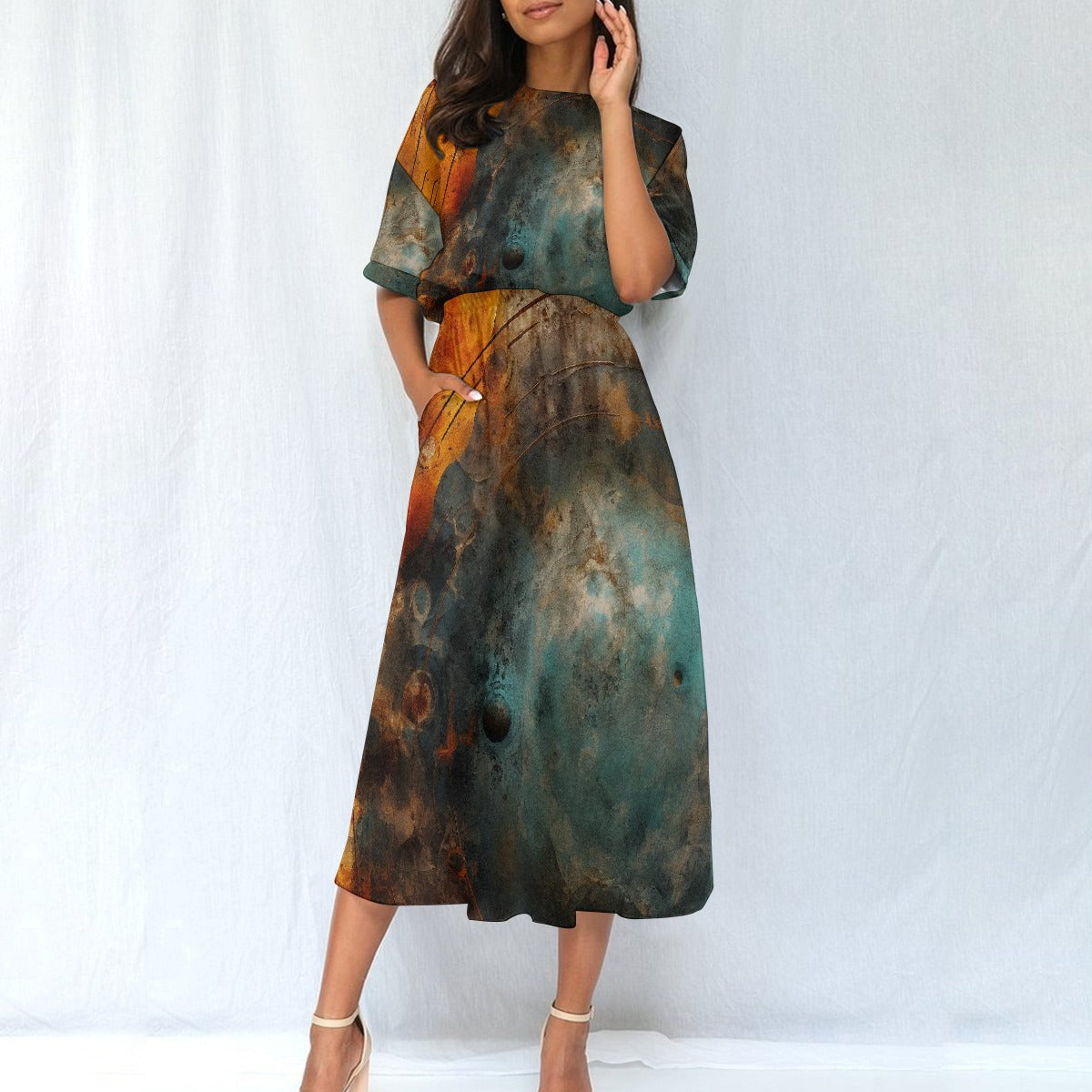 All-Over Print Women's Elastic Waist Dress