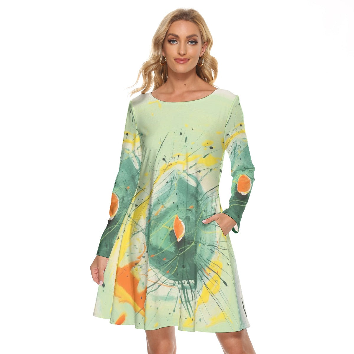 All-Over Print Women's Crew Neck Dress