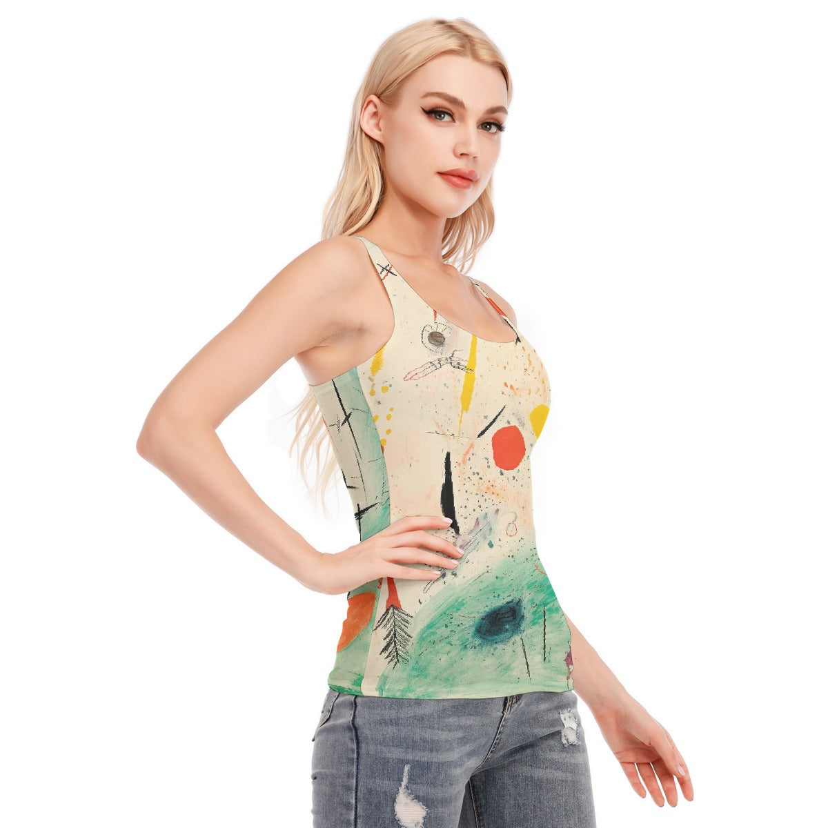 All-Over Print Women's Racer Vest | 190GSM Cotton