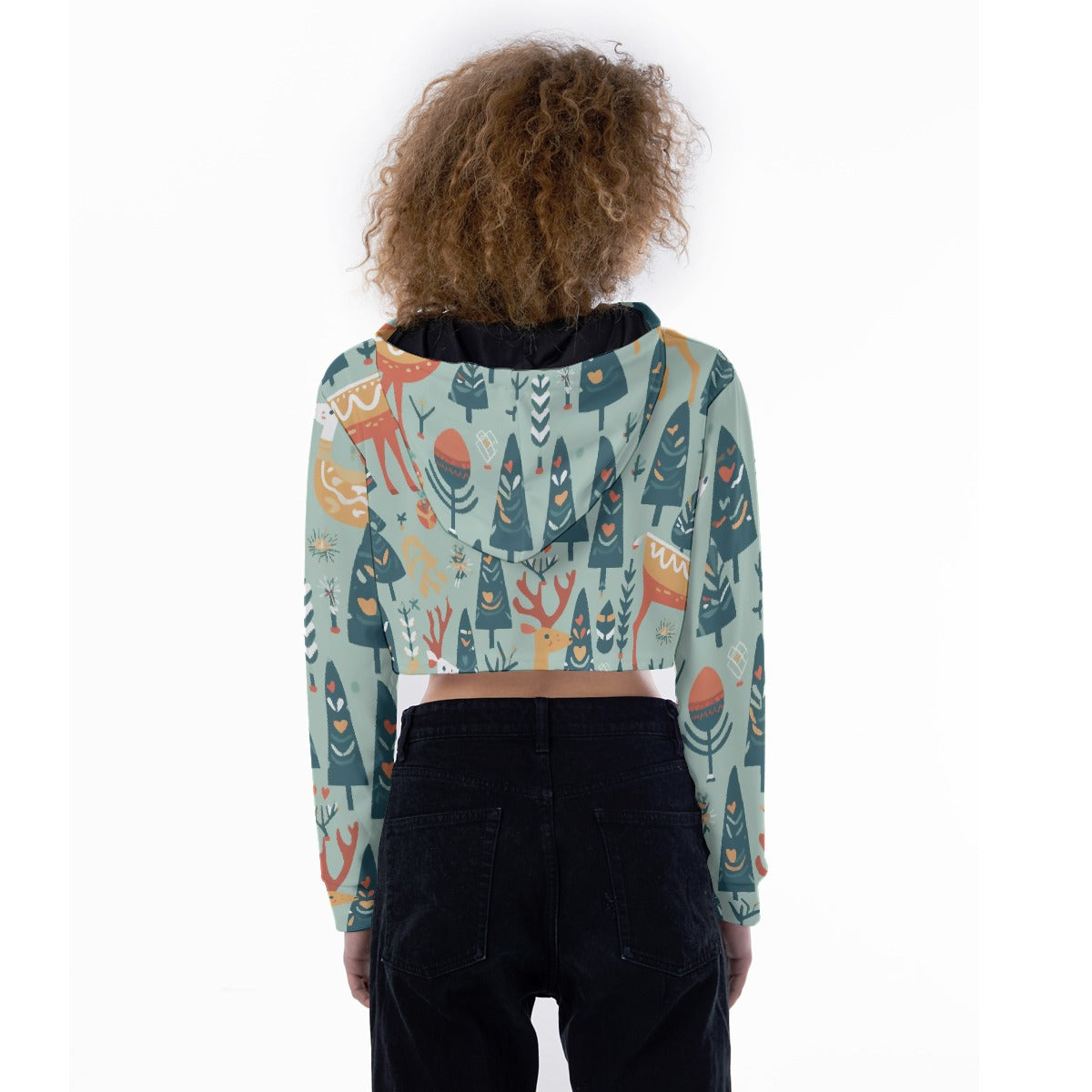 All-Over Print Women's Crop Top Hoodie