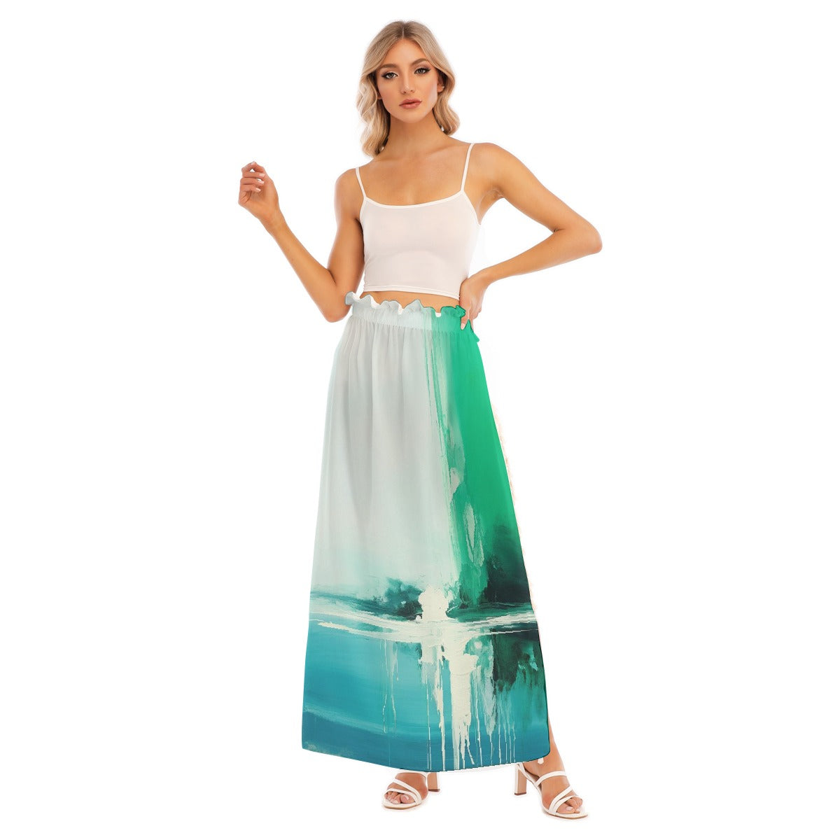 All-Over Print Women's Side Split Skirt
