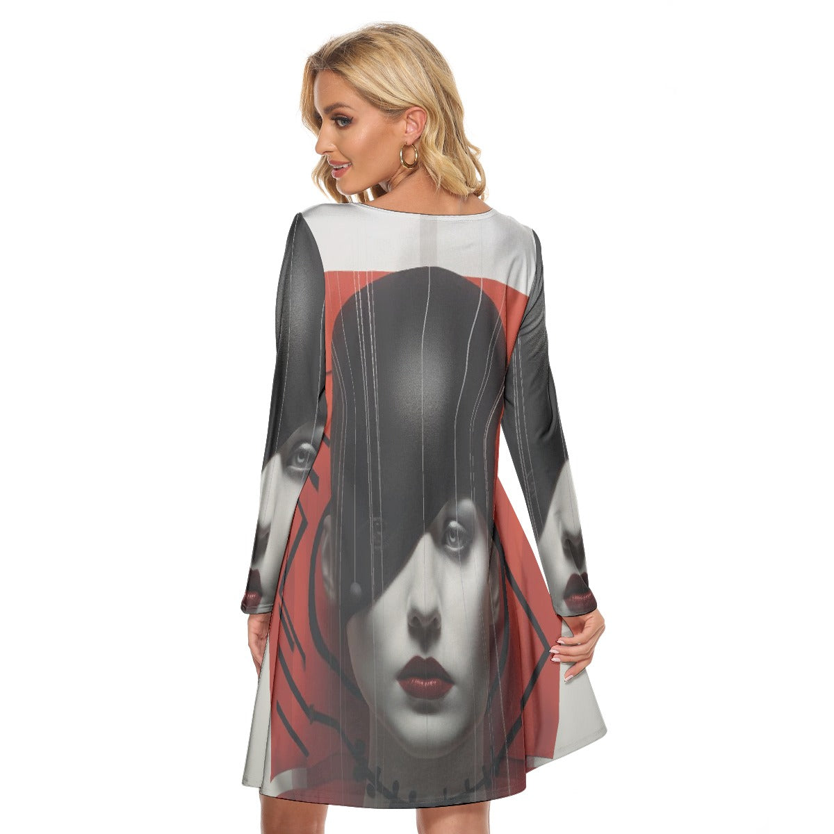 All-Over Print Women's Crew Neck Dress