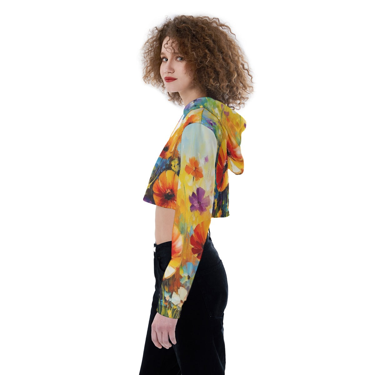 All-Over Print Women's Crop Top Hoodie