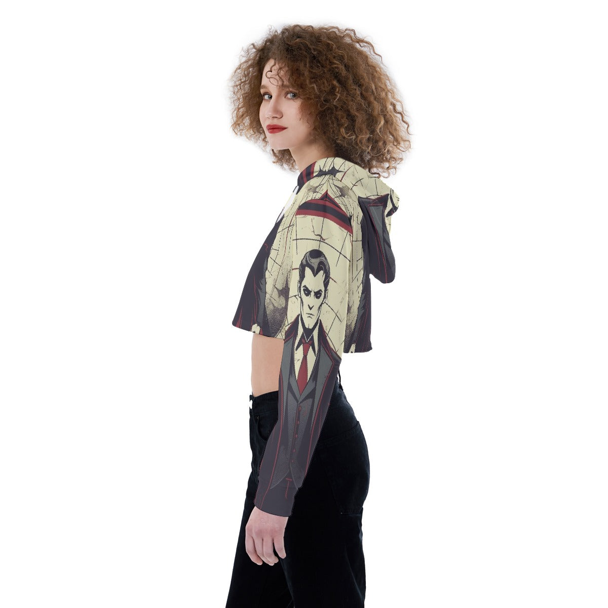 All-Over Print Women's Crop Top Hoodie