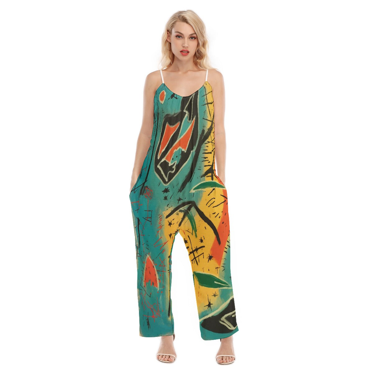 All-Over Print Women's Loose Cami Jumpsuit