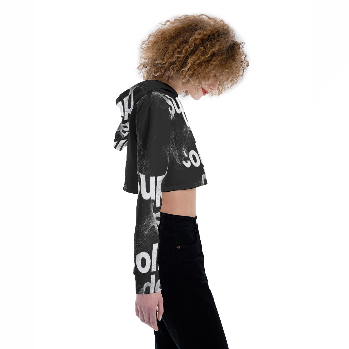 All-Over Print Women's Crop Top Hoodie