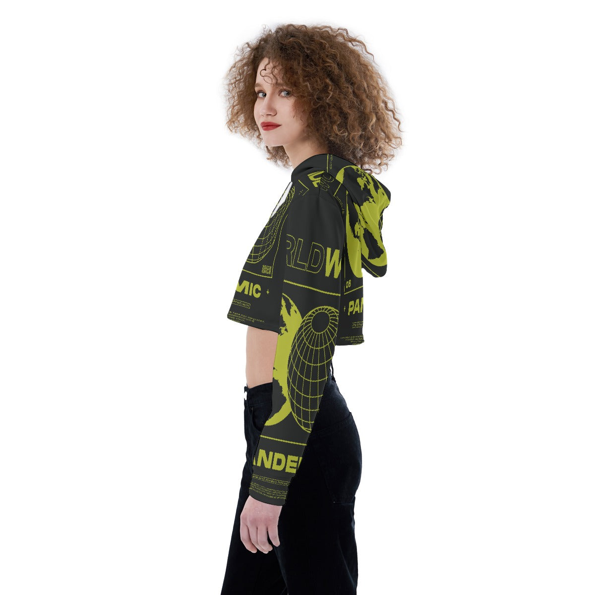 All-Over Print Women's Crop Top Hoodie