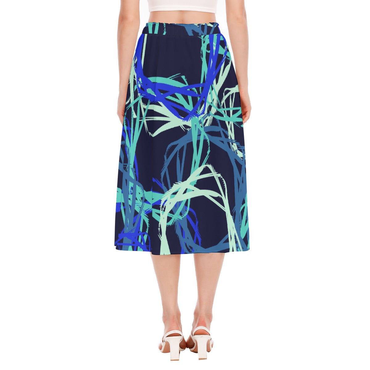 All-Over Print Women's Long Section Chiffon Skirt