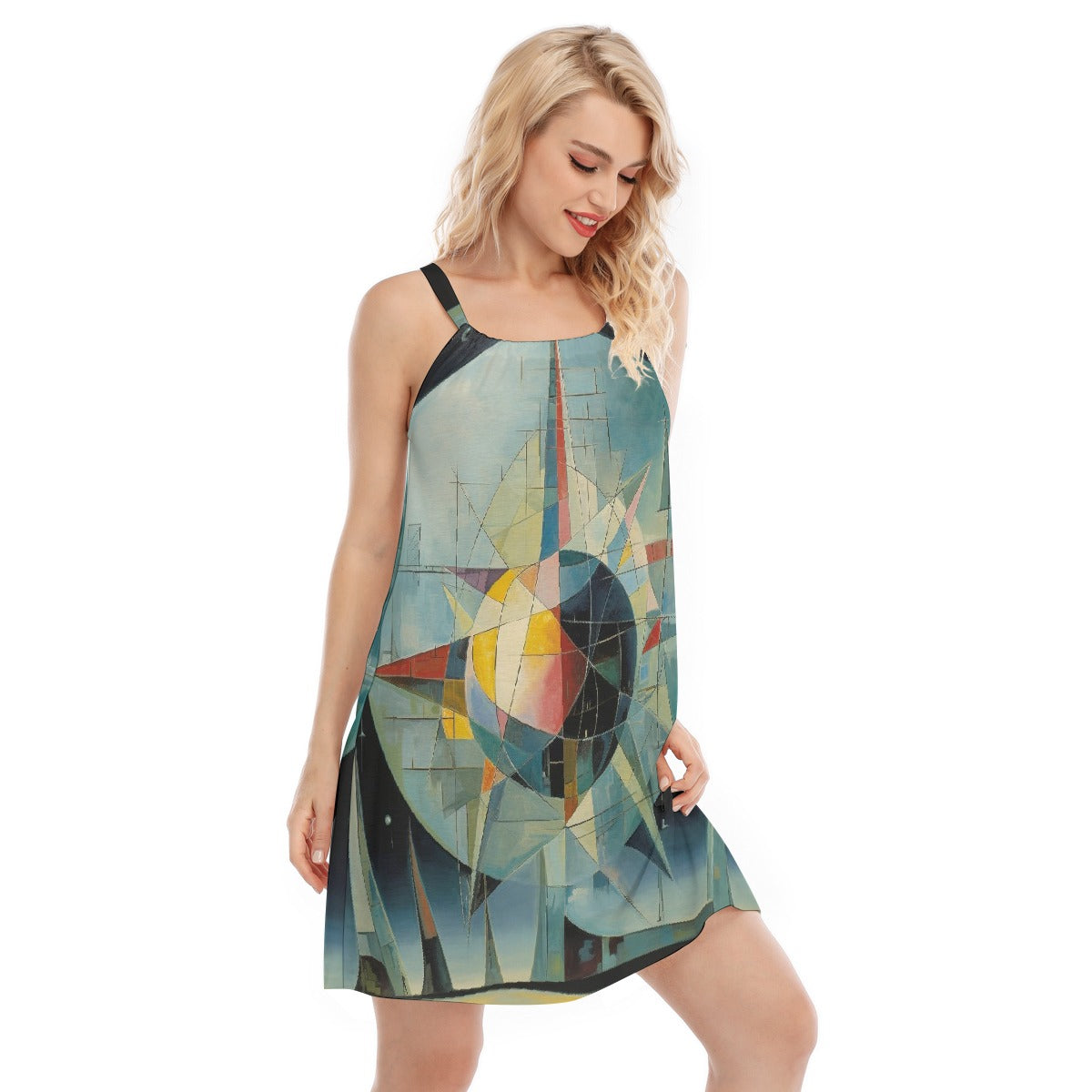 All-Over Print Women's O-neck Cami Dress