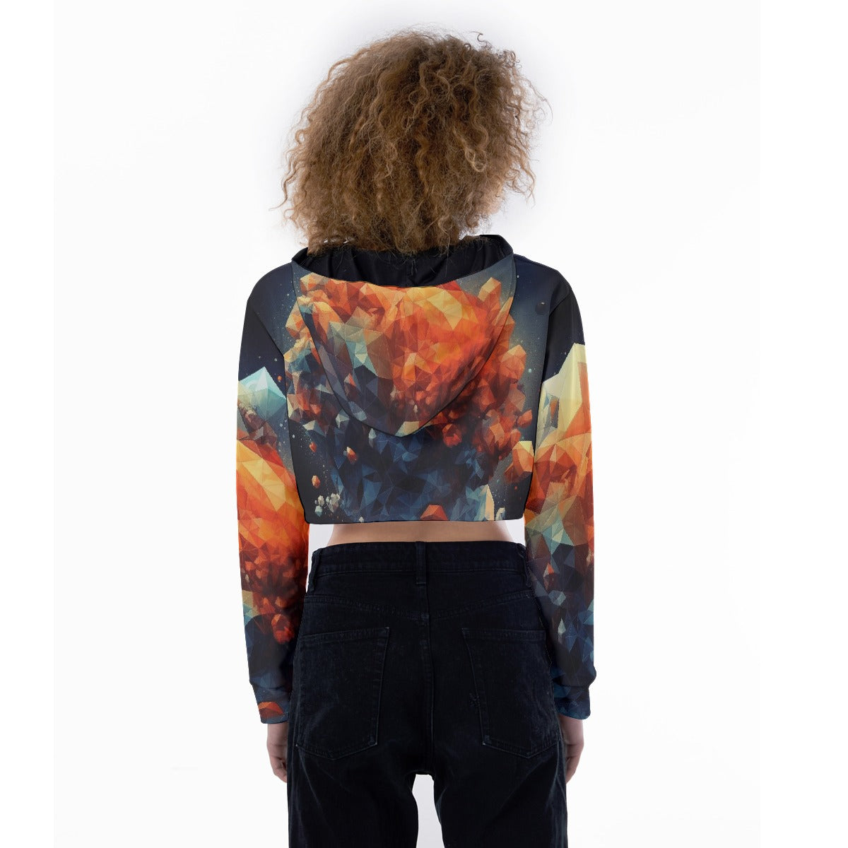 All-Over Print Women's Crop Top Hoodie