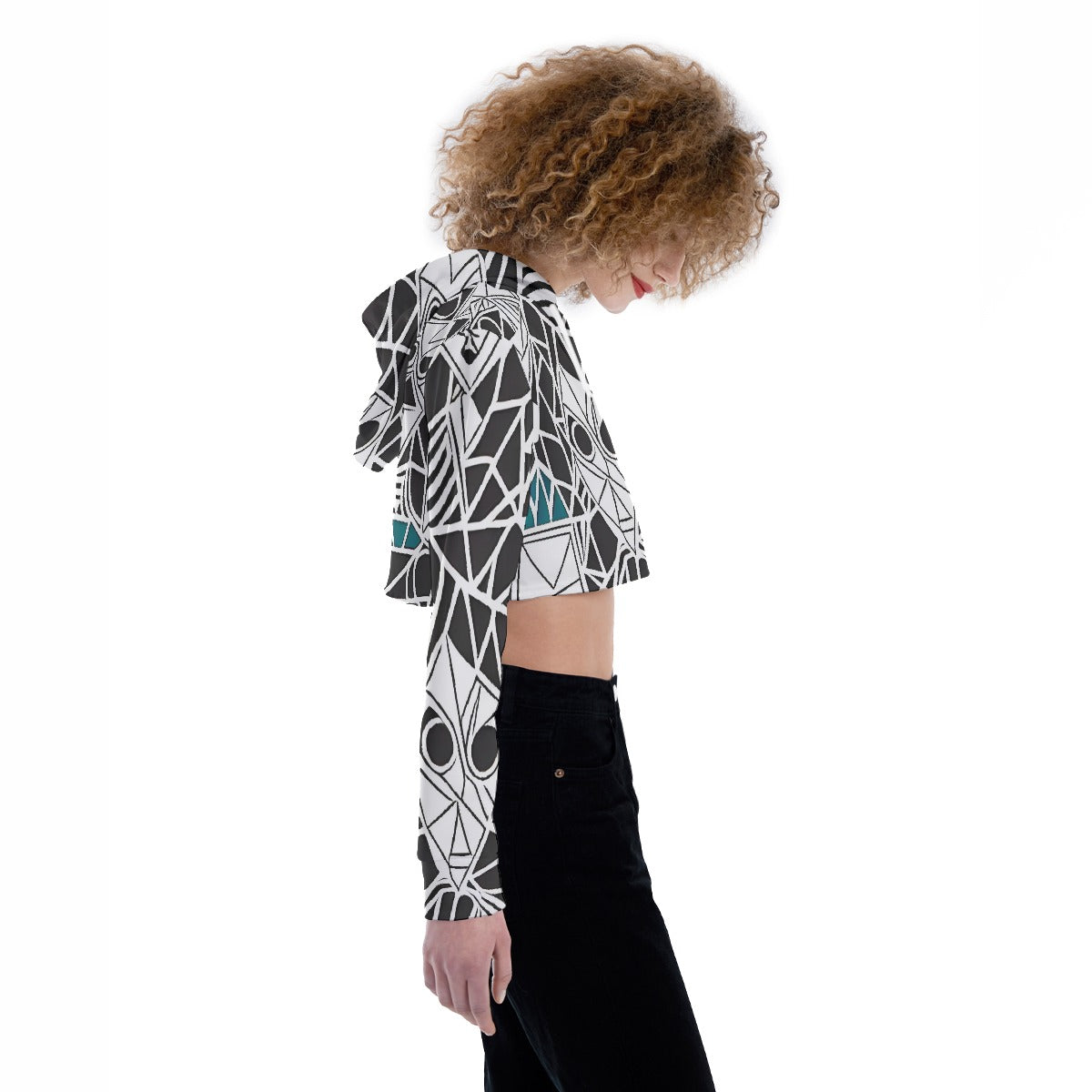 All-Over Print Women's Crop Top Hoodie