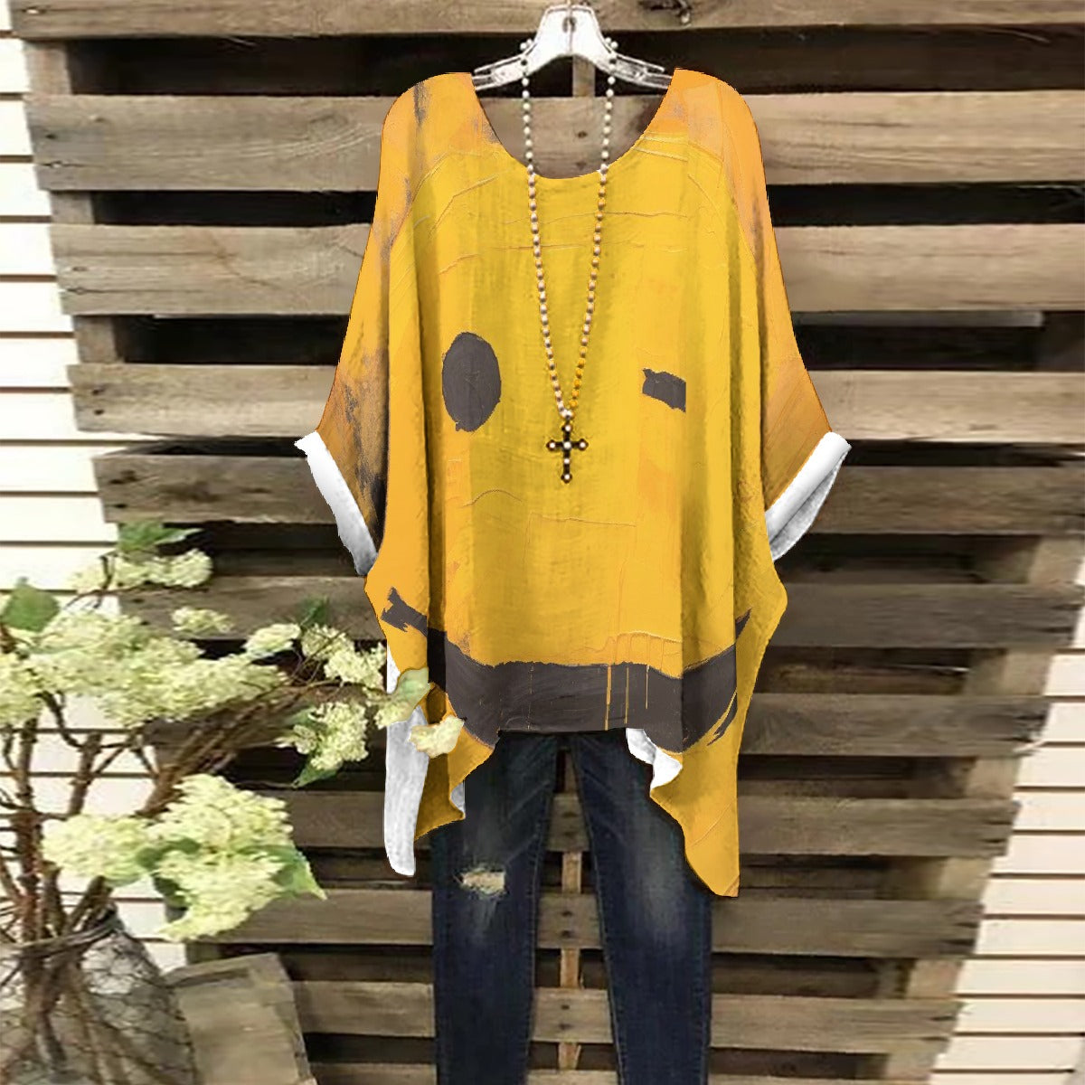 All-Over Print Women's Bat Sleeve Shirt