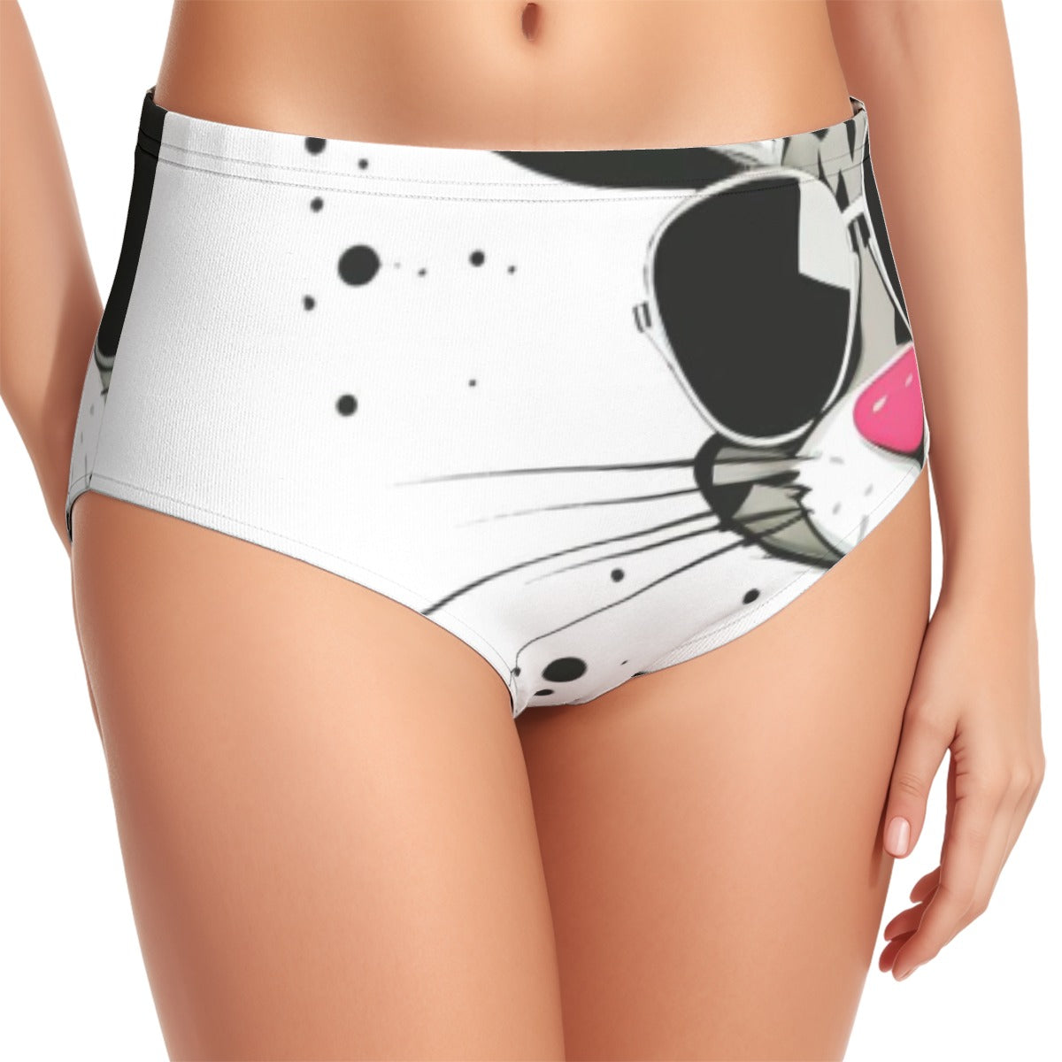 All-Over Print Women's Swimsuit Set With Halter