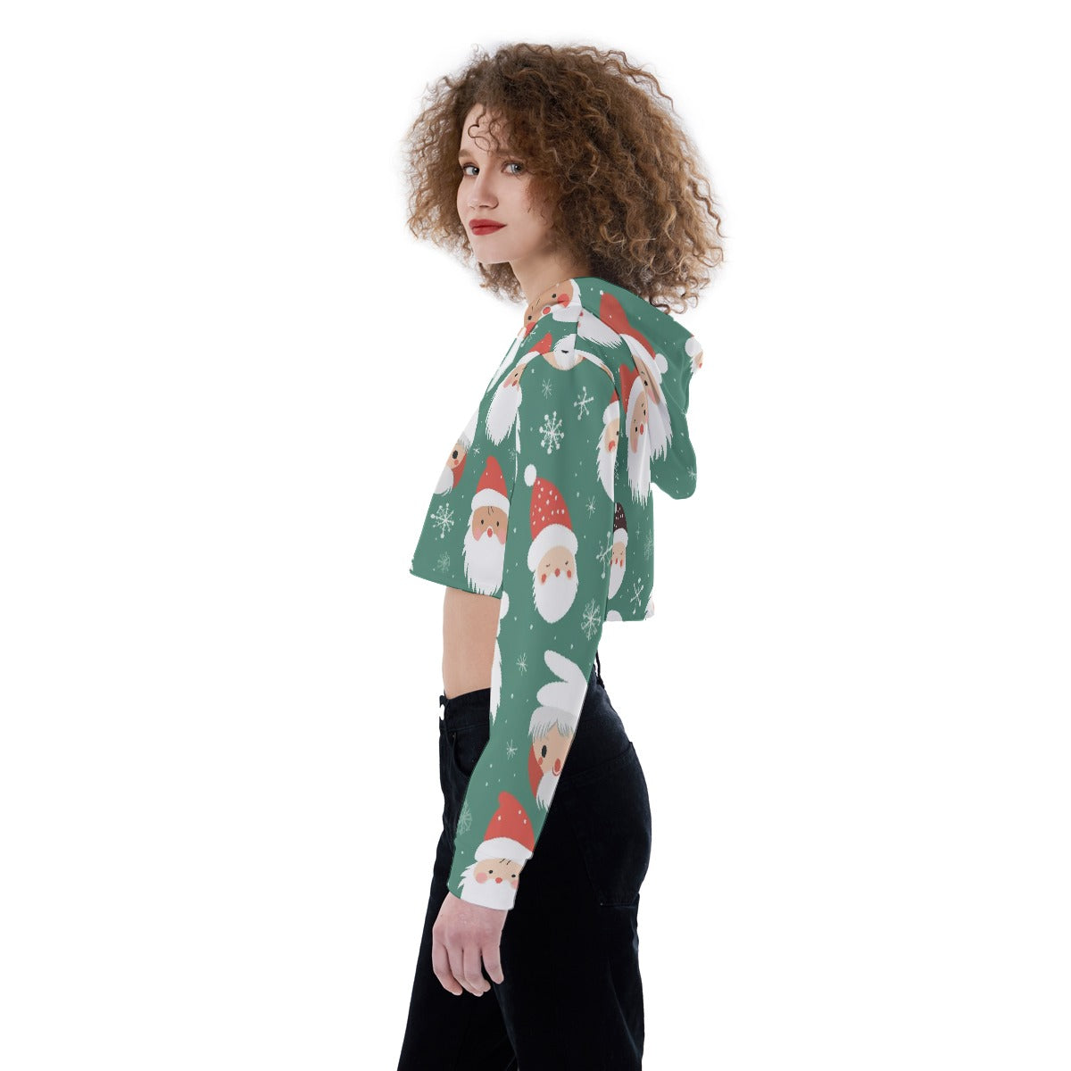 All-Over Print Women's Crop Top Hoodie