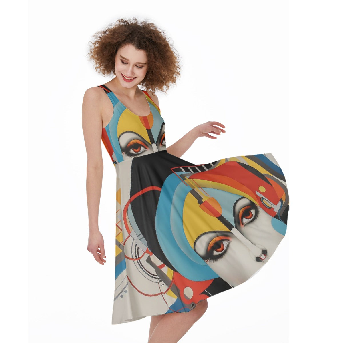 All-Over Print Women's Sleeveless Dress