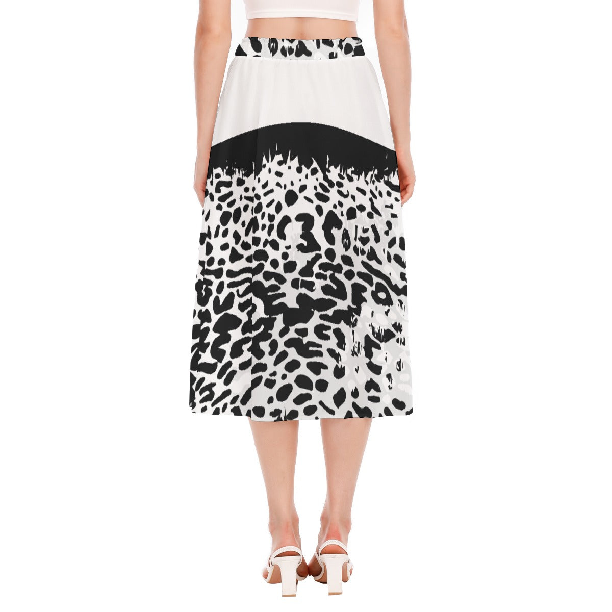 All-Over Print Women's Long Section Chiffon Skirt