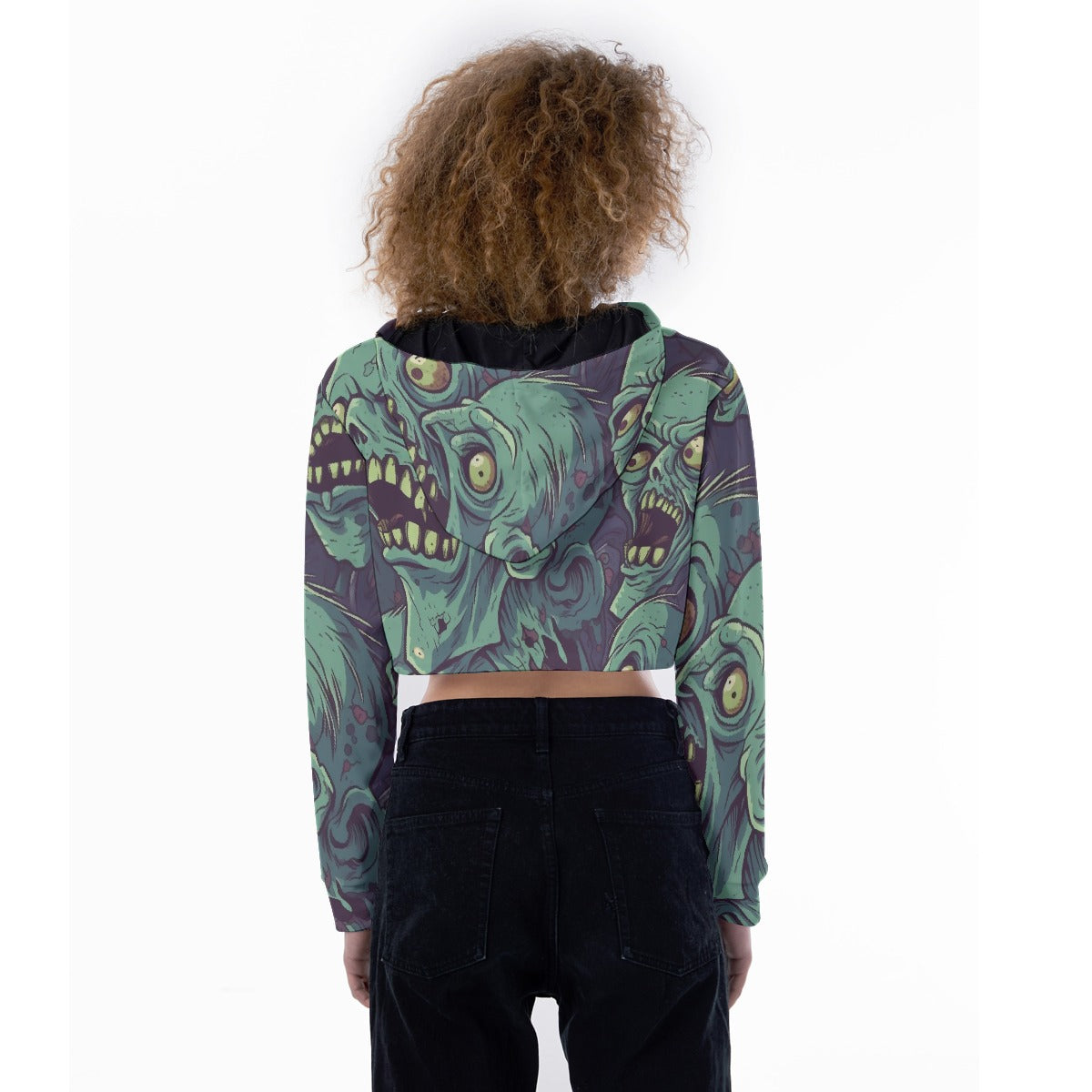 All-Over Print Women's Crop Top Hoodie