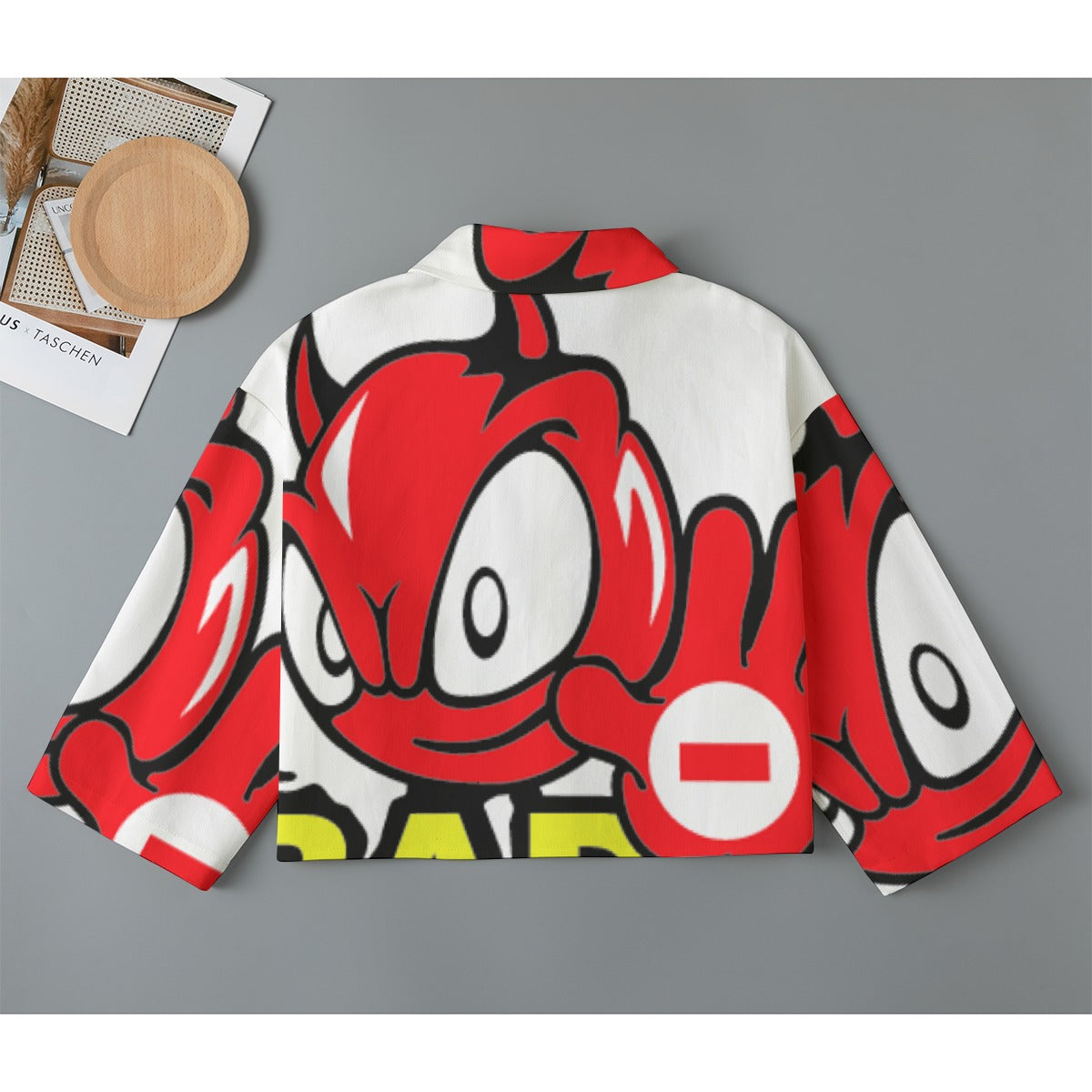 All-Over Print Women's Cropped Jacket | 245GSM Cotton